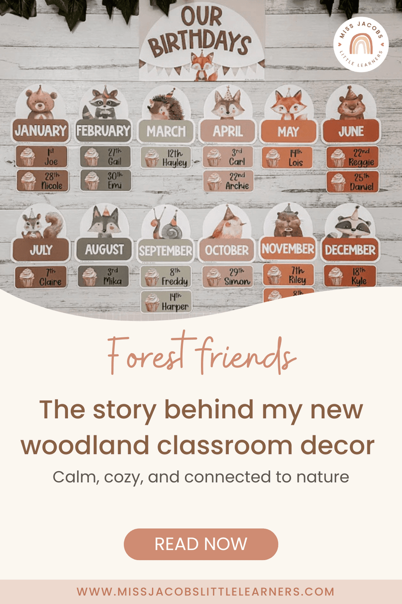 The Story Behind My Woodland Classroom Decor – Miss Jacobs Little Learners