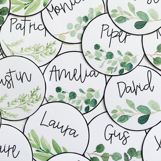 Classroom Labels Student Names & Supplies - Botanical Decor