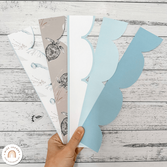 Bulletin Board Borders - Modern Ocean Classroom Decor
