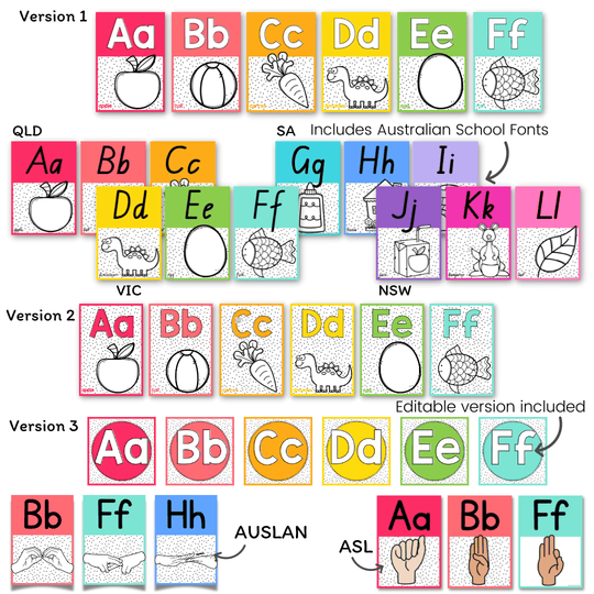 Alphabet Posters Bundle - Spotty Bright Decor