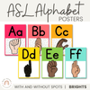 ASL (American Sign Language) Alphabet Posters | BRIGHTS | Rainbow Brights - Miss Jacobs Little Learners
