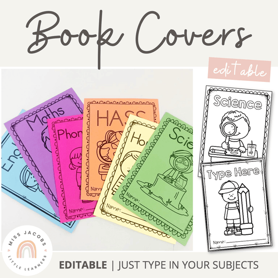 Book Covers | Editable - Miss Jacobs Little Learners