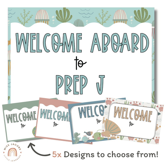 Cute Sea Life Welcome Posters - Miss Jacobs Little Learners