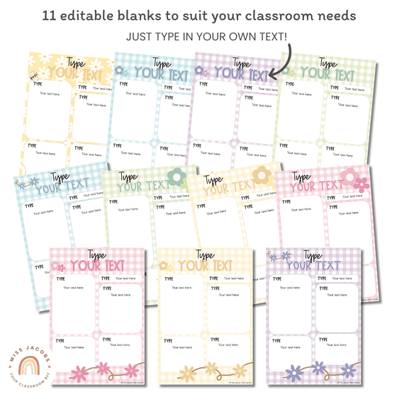 Editable Classroom Newsletter Template | Daisy Gingham Pastels Classroom Theme - Miss Jacobs Little Learners
