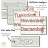 Flip Calendar | Australiana Classroom Decor | Australian Flora and Fauna | Miss Jacobs Little Learners | Editable