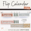 Flip Calendar | Spotty Boho Classroom Decor | Neutral Rainbow Themed | Editable - Miss Jacobs Little Learners