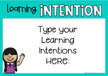 Learning Intentions Posters - WALT / WALF / WILF | Rainbow Classroom Decor - Miss Jacobs Little Learners