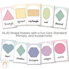 Shape Posters | Daisy Gingham Pastels Classroom Decor | Editable - Miss Jacobs Little Learners