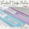 SPOTTY BRIGHTS | STUDENT NAME & GOALS PLATES | EDITABLE - Miss Jacobs Little Learners
