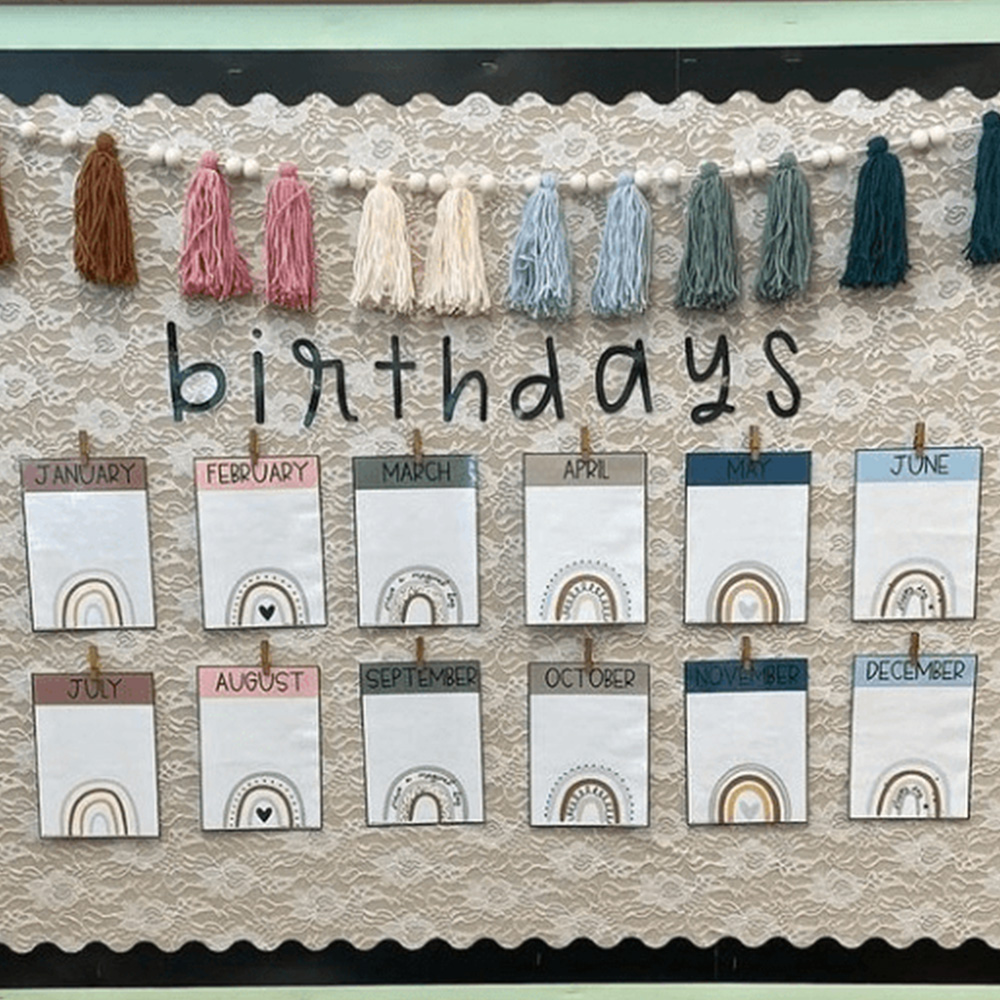 preschool birthday board display