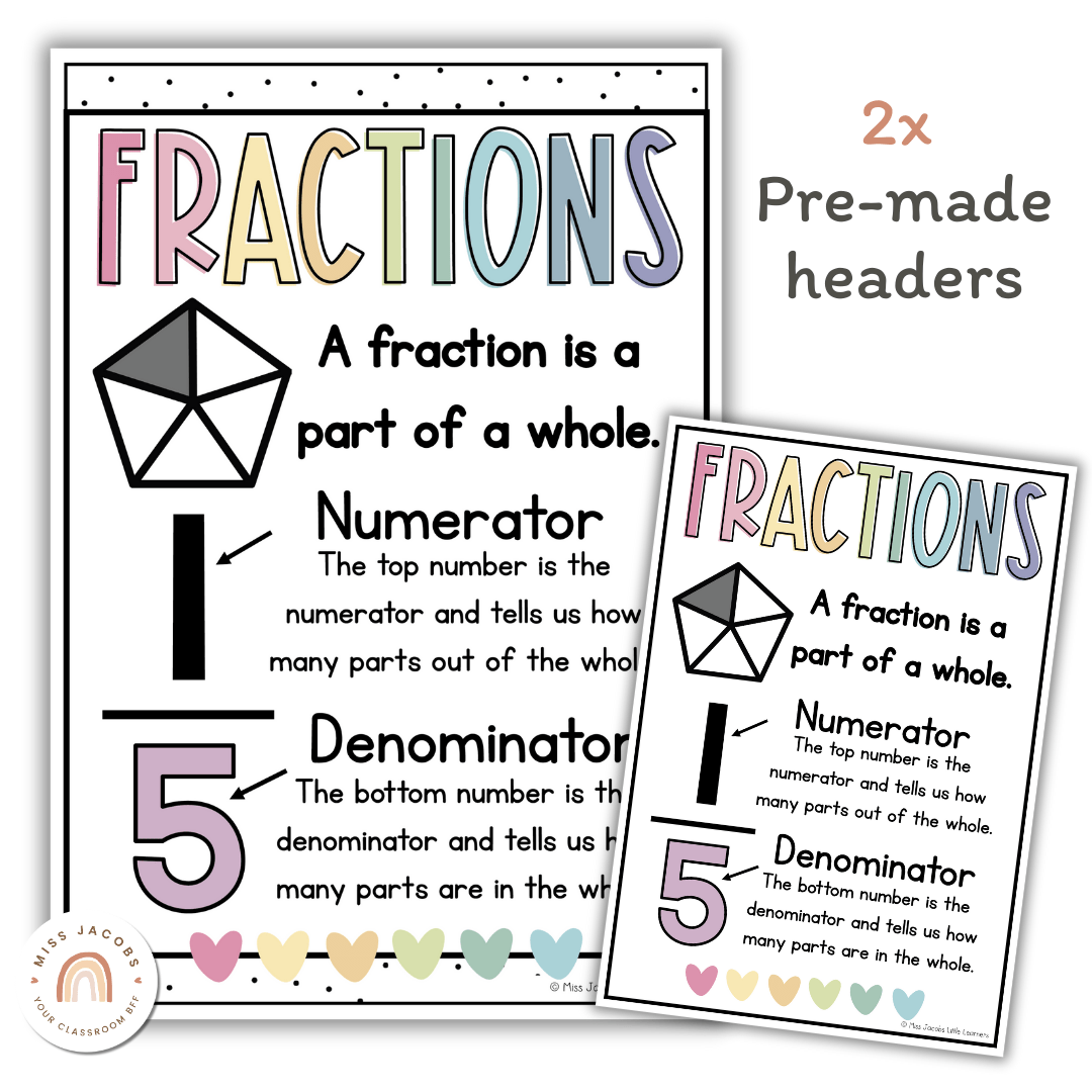  Fractions Posters - Miss Jacobs Little Learners