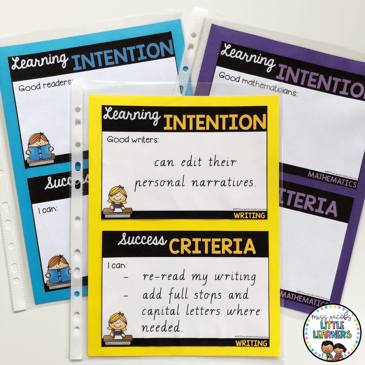 Learning Intentions – Miss Jacobs Little Learners