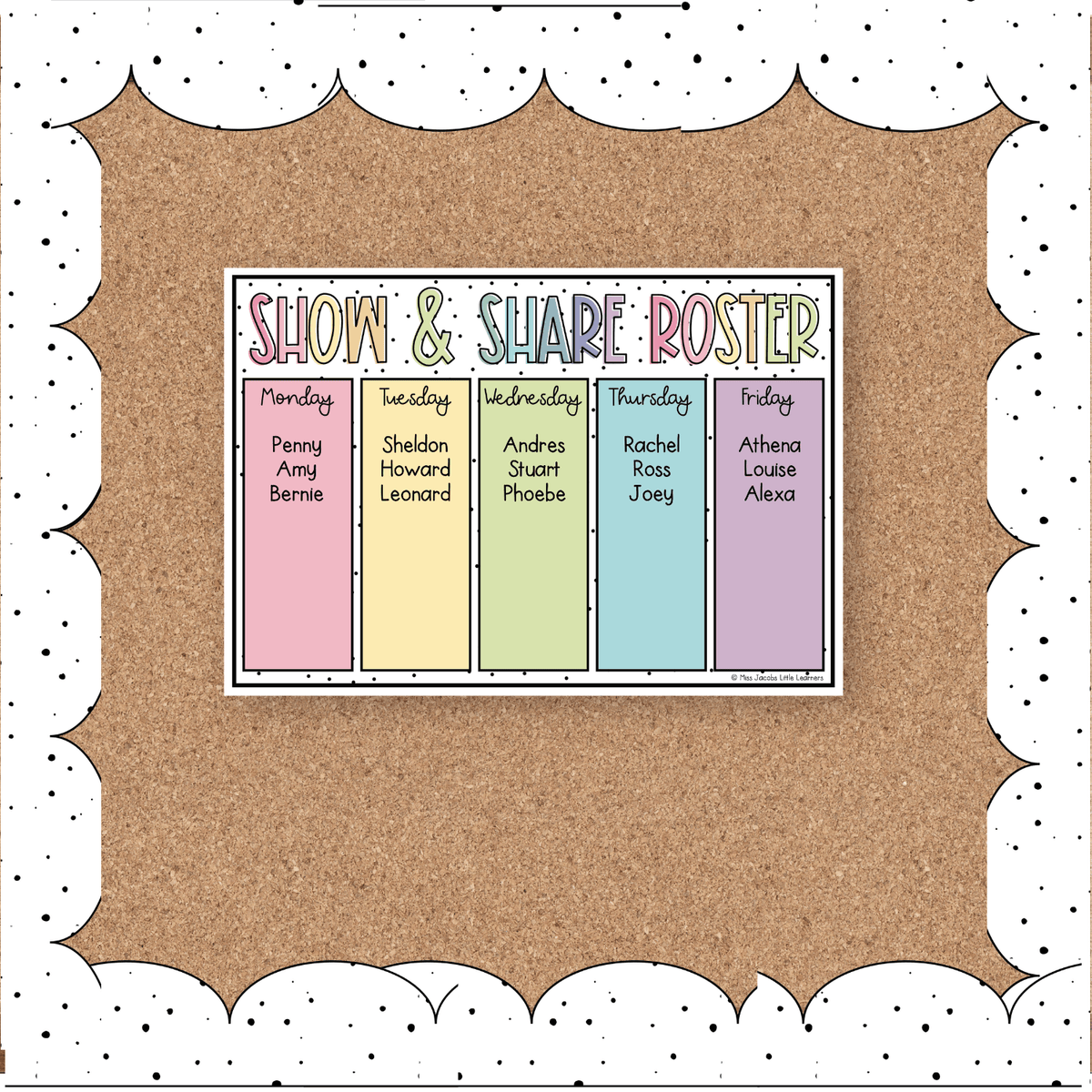 News Roster - Show and Tell Display – Miss Jacobs Little Learners