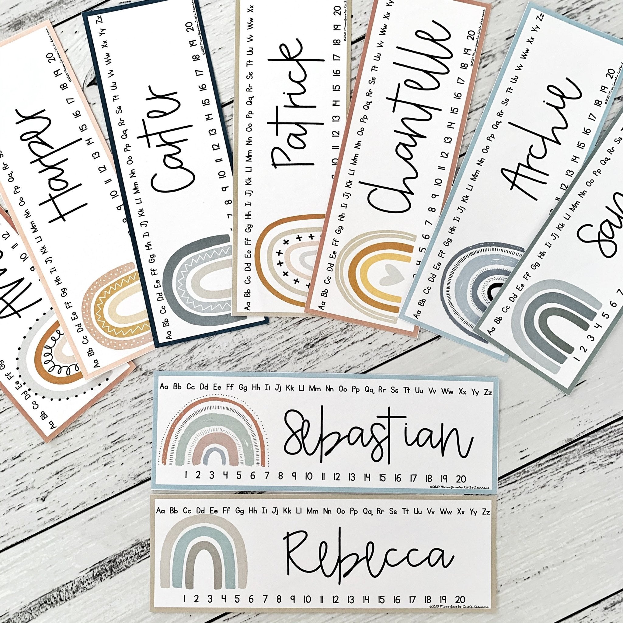 Rainbows Name Labels for Kids: Personalized Name Tags