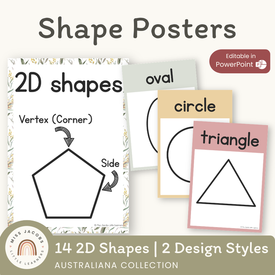 2D Shape Posters - Australiana Decor