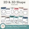 2D & 3D Shape Posters - Calm Colors Math Posters Decor -  Miss Jacobs Little Learners