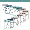 2D & 3D Shape Posters - Calm Colors Math Posters Decor -  Miss Jacobs Little Learners