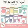 2D & 3D Shape Posters - Cutesy Pastel Math Posters Decor -  Miss Jacobs Little Learners