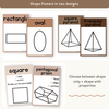 2D & 3D Shape Posters - Neutral Collection Math Posters Decor - Miss Jacobs Little Learners