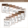 2D & 3D Shape Posters - Neutral Collection Math Posters Decor - Miss Jacobs Little Learners