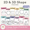 2D & 3D Shape Posters - Pastel Collection Math Posters Decor - Miss Jacobs Little Learners