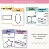 2D & 3D Shape Posters - Pastel Collection Math Posters Decor - Miss Jacobs Little Learners