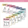 2D & 3D Shape Posters - Pastel Collection Math Posters Decor - Miss Jacobs Little Learners