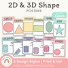 2D & 3D Shape Posters - Pastel Composition Math Posters Decor -  Miss Jacobs Little Learners