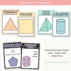 2D & 3D Shape Posters - Pastel Composition Math Posters Decor -  Miss Jacobs Little Learners