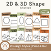 2D & 3D Shape Posters - Woodland Math Posters Decor -  Miss Jacobs Little Learners