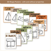 2D & 3D Shape Posters - Woodland Math Posters Decor -  Miss Jacobs Little Learners