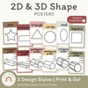 2D & 3D Shape Posters - Australiana Math Decor - Miss Jacobs Little Learners