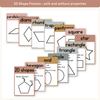 2D & 3D Shape Posters - Boho Neutrals Math Decor - Miss Jacobs Little Learners