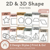 2D & 3D Shape Posters - Boho Neutrals Math Decor - Miss Jacobs Little Learners
