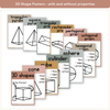 2D & 3D Shape Posters - Boho Neutrals Math Decor - Miss Jacobs Little Learners