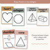 2D & 3D Shape Posters - Boho Neutrals Math Decor - Miss Jacobs Little Learners