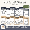 2D & 3D Shape Posters - Boho Plants Math Decor - Miss Jacobs Little Learners