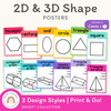 2D & 3D Shape Posters - Bright Math Decor - Miss Jacobs Little Learners