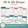 2D & 3D Shape Posters - Calm Colors Math Decor - Miss Jacobs Little Learners