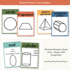 2D & 3D Shape Posters - Cute Jungle Animals Math Decor - Miss Jacobs Little Learners