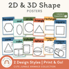 2D & 3D Shape Posters - Cute Jungle Animals Math Decor - Miss Jacobs Little Learners
