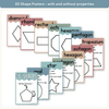 2D & 3D Shape Posters - Cute Sea Life Math Decor - Miss Jacobs Little Learners