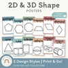 2D & 3D Shape Posters - Cute Sea Life Math Decor - Miss Jacobs Little Learners