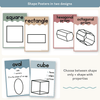 2D & 3D Shape Posters - Cute Sea Life Math Decor - Miss Jacobs Little Learners