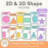 2D & 3D Shape Posters - Cutesy Composition Notebook Math Decor - Miss Jacobs Little Learners