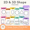 2D & 3D Shape Posters - Cutesy Math Decor - Miss Jacobs Little Learners