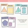 2D & 3D Shape Posters - Cutesy Pastel Math Decor - Miss Jacobs Little Learners