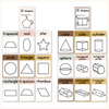 2D & 3D Shape Posters - Daisy Gingham Neutrals Math Decor - Miss Jacobs Little Learners