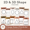 2D & 3D Shape Posters - Desert Neutrals Math Decor - Miss Jacobs Little Learners
