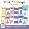 2D & 3D Shape Posters - Dreamy Space Math Decor - Miss Jacobs Little Learners